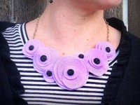 Think Crafts CreateForLess Felt and Button Necklace